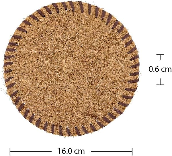 Coaster Collection Elastiske Coir Drikkebrikker med Varmeisolering, Te