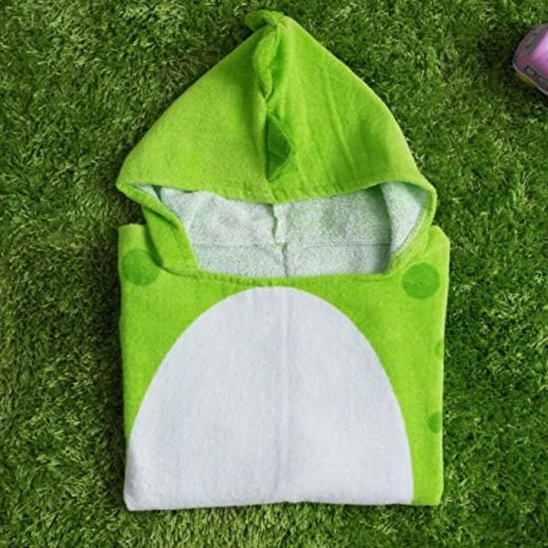 Soft Cotton Baby Bath Towel Beach Towel Bathrobe for Kids  (Green Dinosaur,