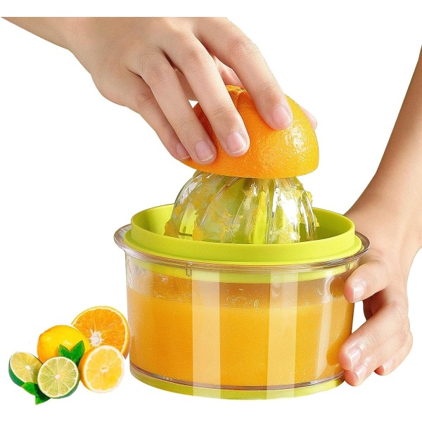 Citrusapelsinjuicer, citron manuell handpressare med inbyggd mätning Cu