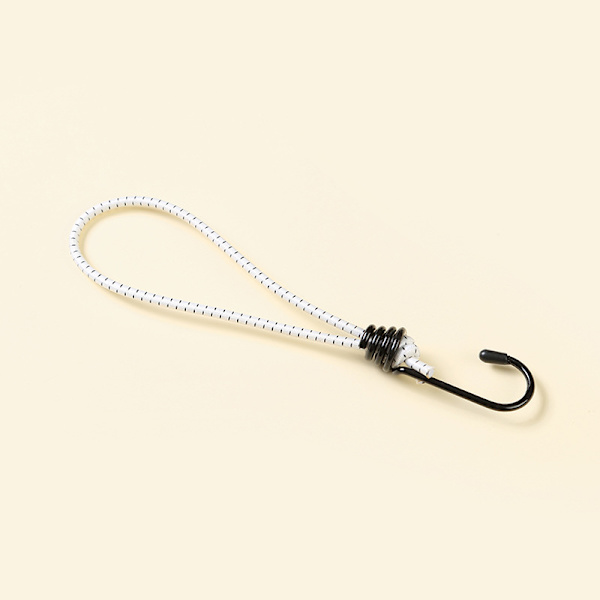 15 cm med spiral krok/hvit elastisk strammer med spiral krok - 25 stk