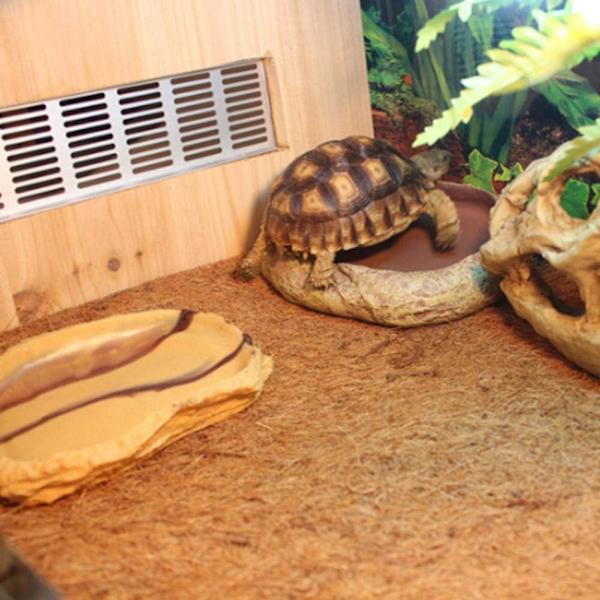 Terrariumunderlag, Kokosfiber Reptilmåtte Terrarium Liner Strøelse til Krybdyr og Padder Firben, Gecko, Pogona, Slange, Landskildpadde, Lguanes, A