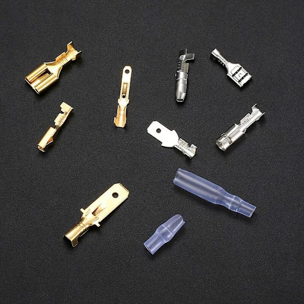 150 stycken Automotive Electrical Crimp Lug Kit, 6,3 mm 4,8 mm 2,8 mm Elektriska