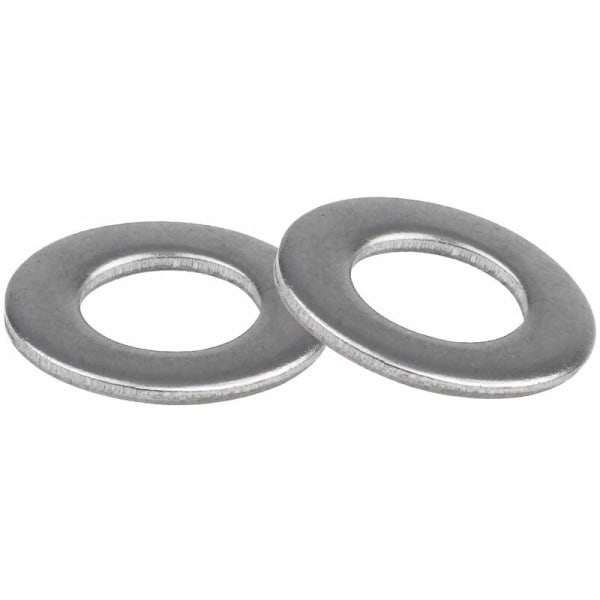 M8 flate skiver, 304 rustfritt stål, 200 stk (M8 x 16 x 1,5 mm)