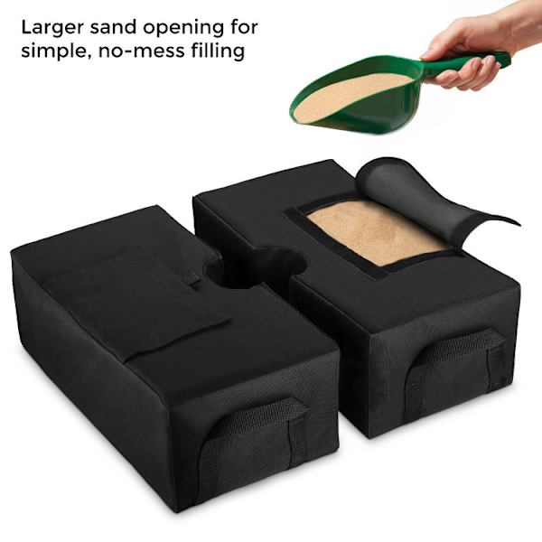 2 stk. paraplyfodervægtpose, 18\" sandpose til paraply, have, terrasse, udendørs