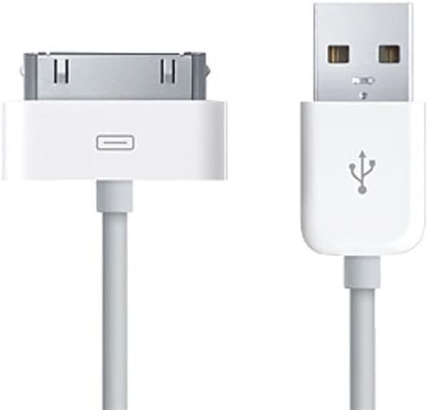 USB-laddningskabel kompatibel iPhone 4 4S 3G 3G 1m Vit