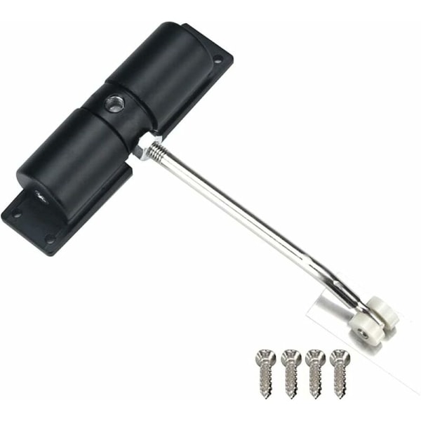 Adjustable Spring Automatic Door Closer for Fire Door (Black),