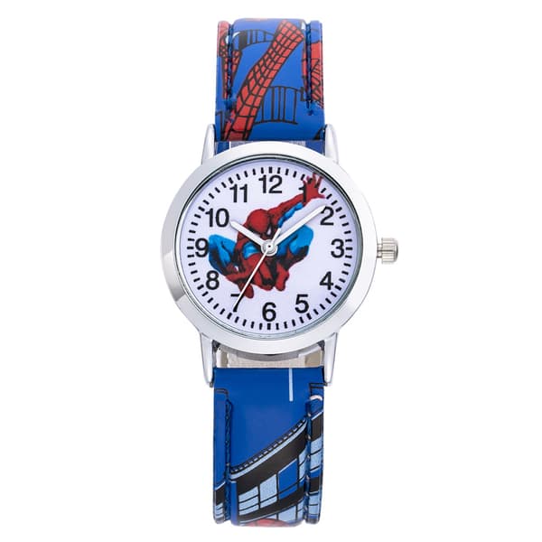 Spiderman Quartz Klocka Student Pojkar Flickor Casual Klocka Present Blå