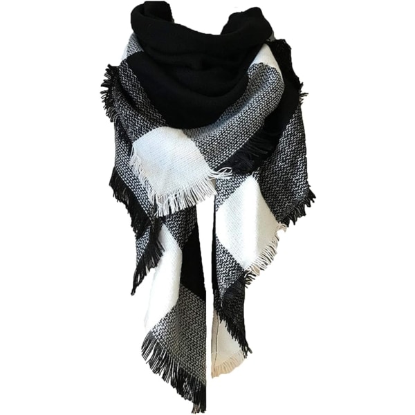 Dames Varm Lang Sjal Vinter Wraps Store Tørklæder Strik Cashmere F