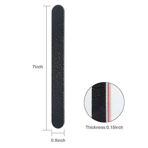 Neglefil 10 stk. Professionelle dobbeltsidede grit neglefile
