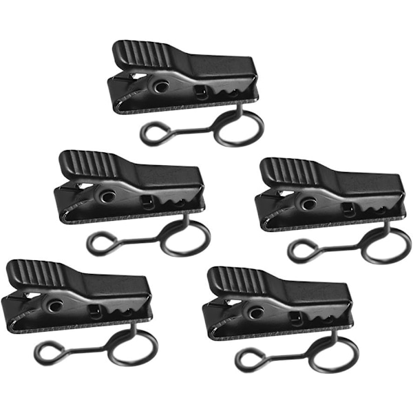 Clip, 5 pcs 8.4mm Wired Lapel Mic Microphone Tie Clip