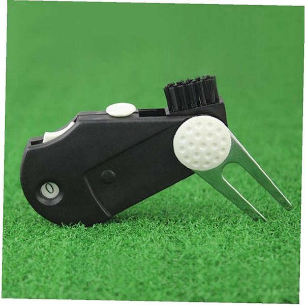 5 i 1 Ball Marker Verktøy Multiverktøy med Børste Klubb Folding Folda
