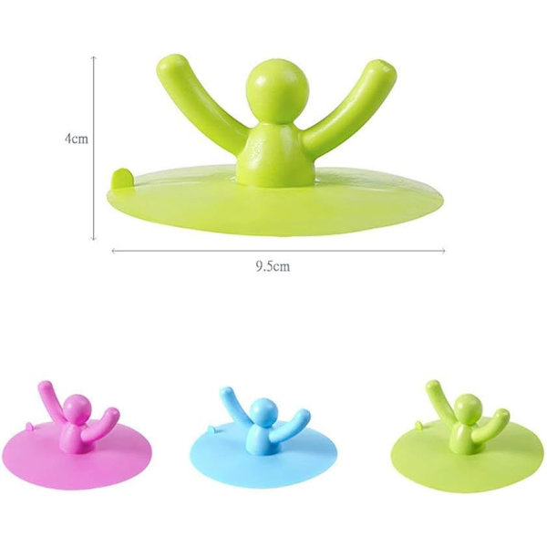 3-pack universell silikondräneringsstopp för diskho, dusch, badkar, kök