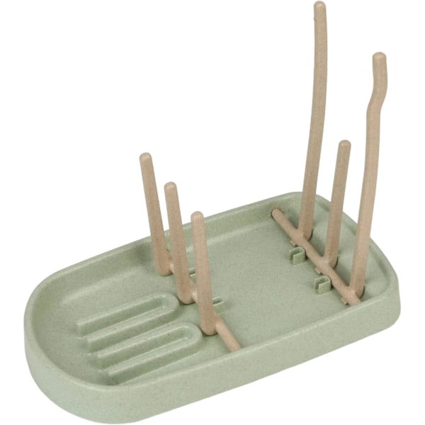 Babyflaskedryer, Babyflaskedryer, Treflaskedryer, Babyflasketørkerholder, Flaskedryer med drypplate, Avtakbar, for flasker, Smokk