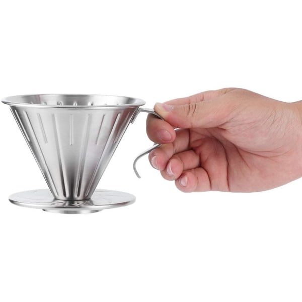 Kaffe Filter, 304 Rustfrit Stål Filter Kop Hæld Over Drypper Kaffe Maskine