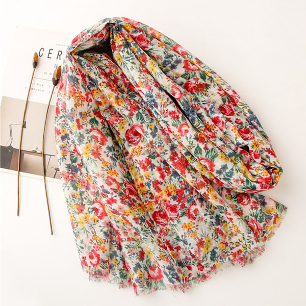 Blommig vintage-sjal