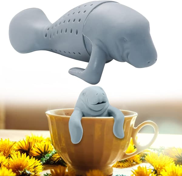 Manatee tesil, silikon teinfuser, söt lösbladste-silset