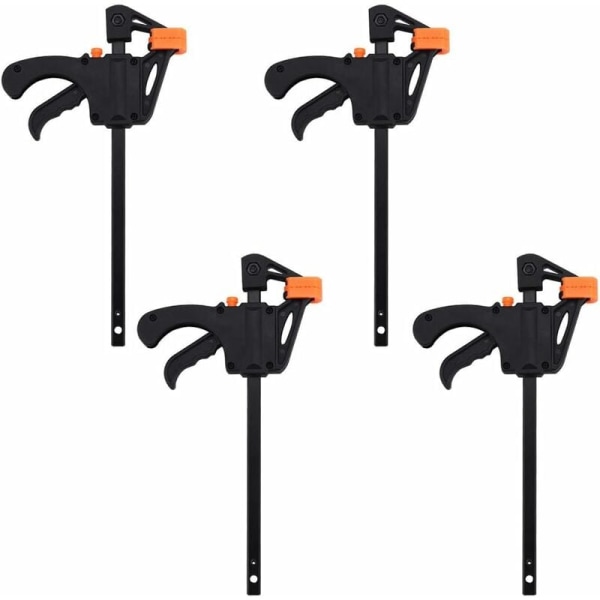 Ratchet F-Bar puristin, 4 kpl jousikuormitettua puristinta puusepän puristin