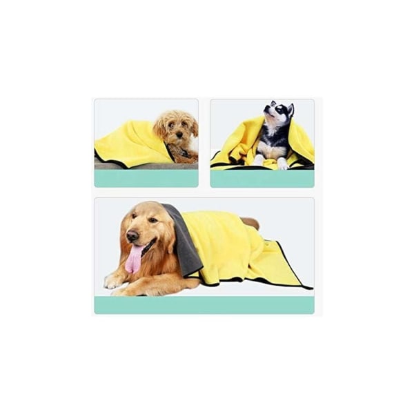Hundetørrende håndklæde Superhurtig vandabsorberende mikrofiber kæledyrsbadehåndklæde (S)