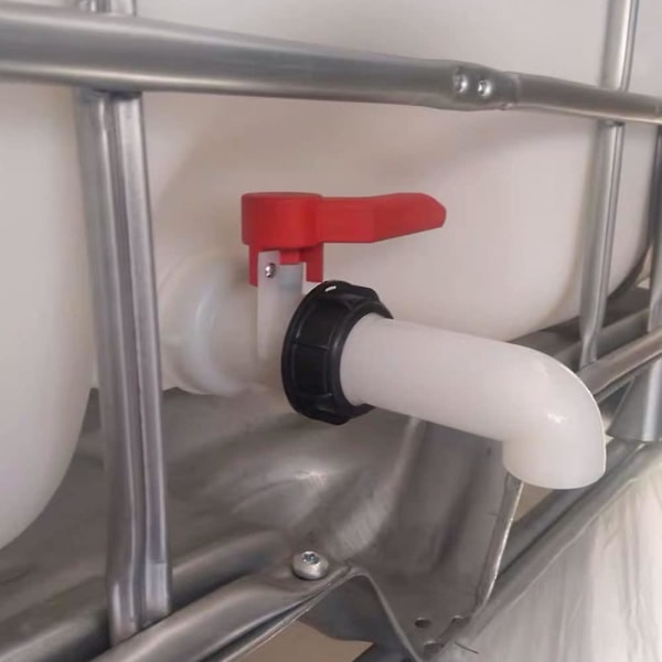 2 stk. vandtankadapter, vandtankventil, Ibc-afløbstankadapter 60 mm (hvid)