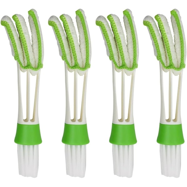 4Pcs Mini Multifunctional Car Air Vent Cleaning Brush Duster Keyboard Cleaning Cloth Roller Shutters Blinds