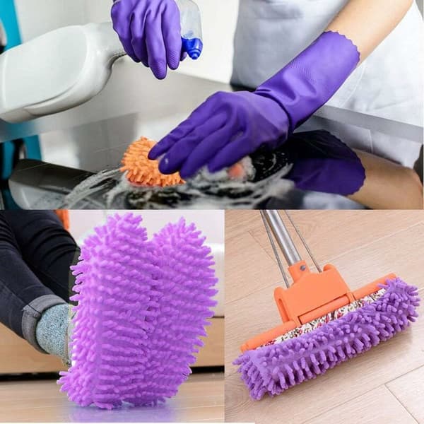 3 par mopptofflor, kitteny 3 par multifunktionella mikrofiberdammsko