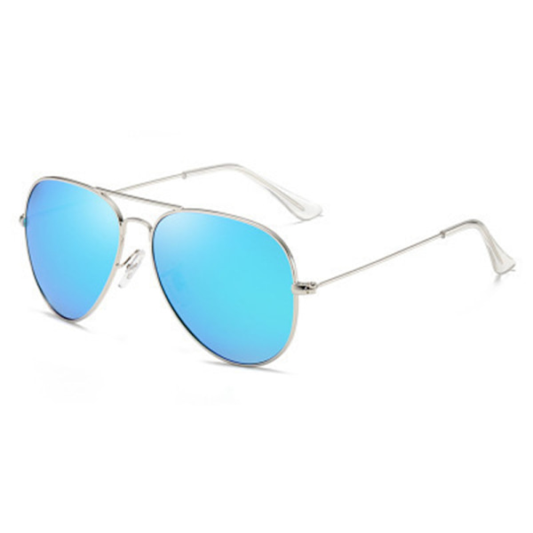 Premium Military Style Classic Aviator Solbriller, Polariserte 1 sølvramme