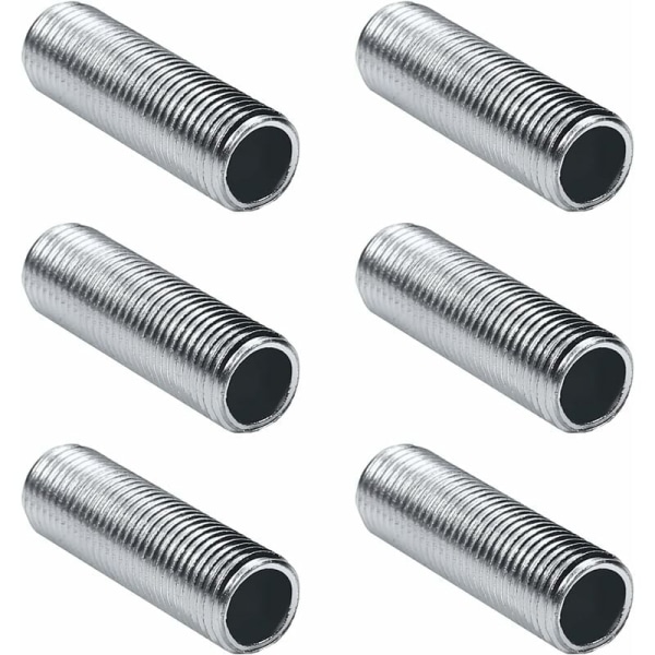 6-pack M10-lamprör gängade kopplingar Längd: 30 mm - Stigning: 1 mm V