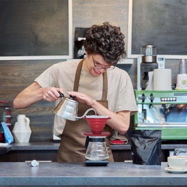 Foldbar Hængende Kaffe Dripper til Camping, Genanvendelig Silikon Kaffe Filter Holder, Silikon Kaffe Filter Holder, Kaffe Filter Stativ til Camping, H