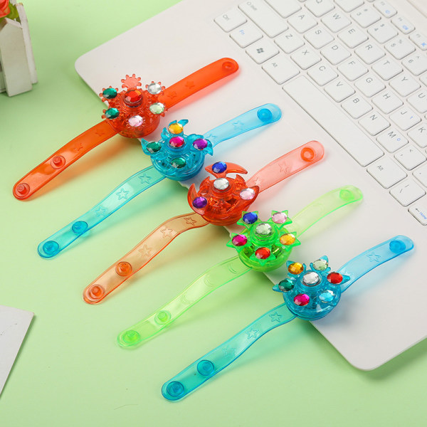 5 stk. LED lysende Fidget Spinner Armbånd Børnefest Favors, LED