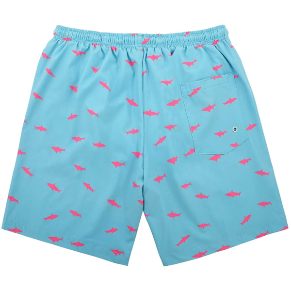 Snabbtorkande badshorts för män, badbyxor för män, strandshorts med ficka, S