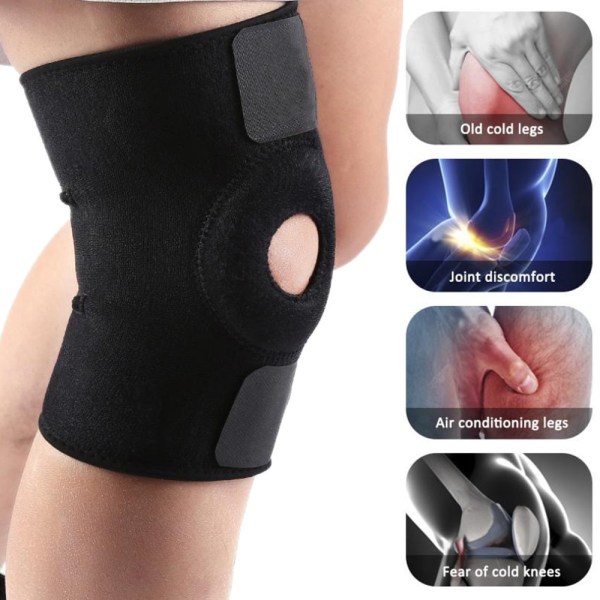 Andningsbara varma knäskydd Unisex elastiska flexibla mjuka knäskydd