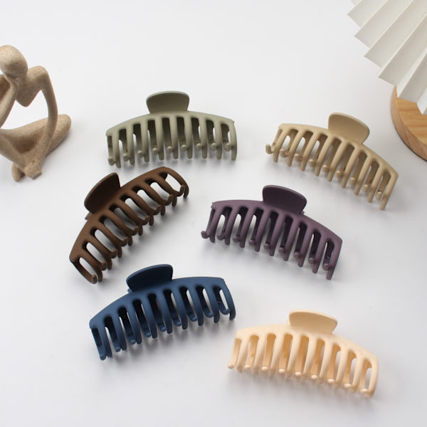 12 stk. store hårklemmer til kvinder, matte banan clips, kraftige klemmer, hår