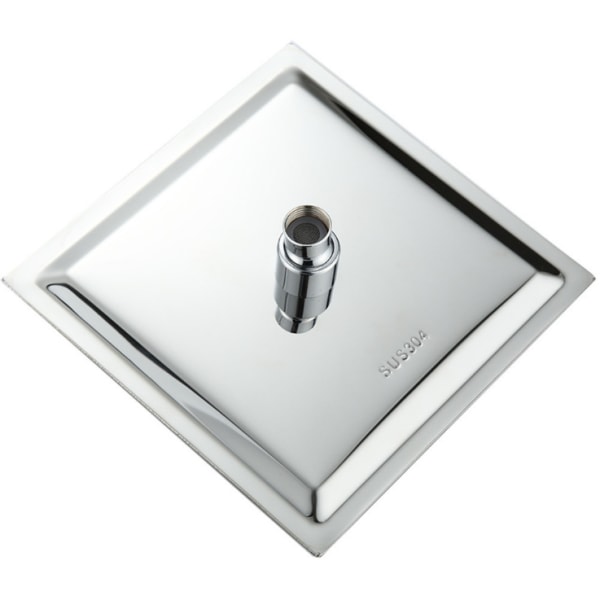 Dusjhode i rustfritt stål - Vannbesparende dusj, firkantet dusjhode Universal Rain Shower Head Thread, 360° roterbar, 30° tilt
