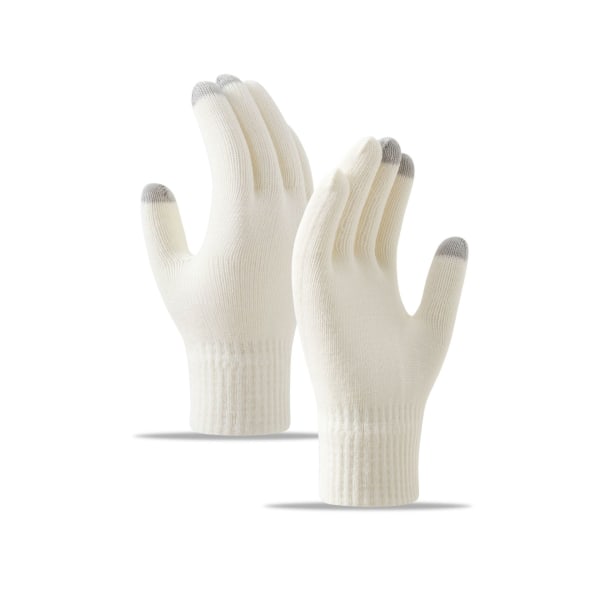 Dam vinter touchscreen ull magiska handskar varma stickade fleece foder