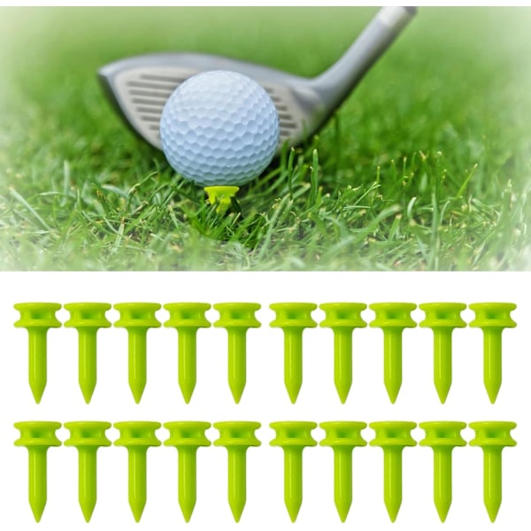 Plastgolftee, 100 st 25 mm hållbara slottgolftee golfhållare plastgolfbolltee för golfdrivare golfmattor och plastgolfbollar