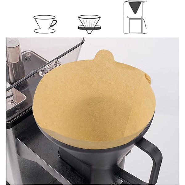 V60-filter, kaffefilter, 2 koner, litet konfilter, 1-4 koppar