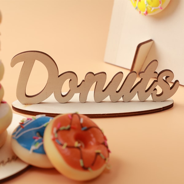 Premium Donut Veggstativ Gjenbrukbar Donut Holder Board Display 9 Donuts 40*30