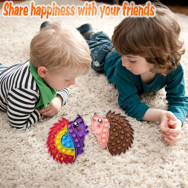 Dr.Kbder Pop Its Party Favors Pindsvin Dyr Sensorisk Montessori Legetøj Idé Fidget Legetøj Valentinsdag Gaver til Børn Klasseværelse Popitsfidgets til Piger Børn 3 4 5 6 7 8 9 10 11 12