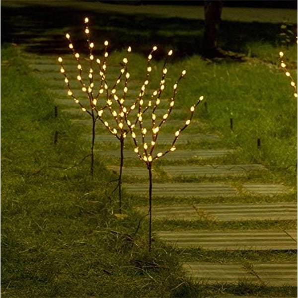 Lighted77cm3PK Twig Branches med 90LED Branches Lights Vanntett Adapter