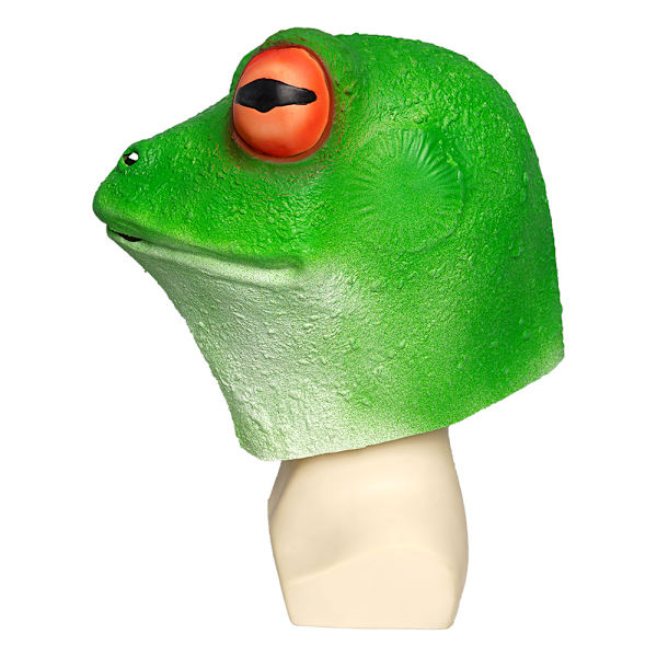Frog Mask Halloween Cosplay Kostym Latex Animal Head Masker för A
