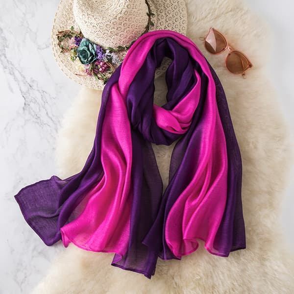 Kvinners Gradient Skjerf Stripe Lange Sjal og Wraps Lett Sol