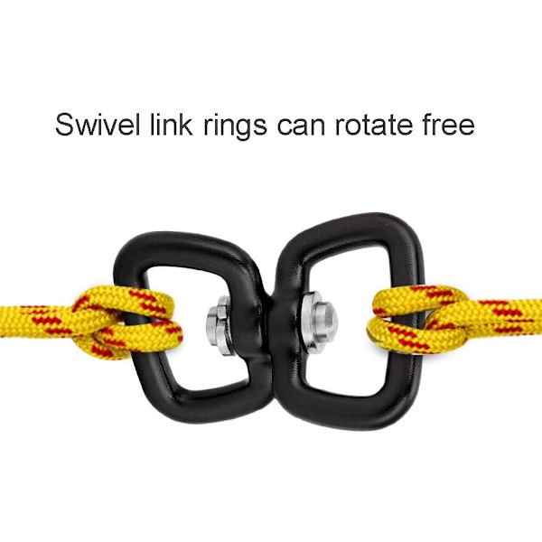 Aluminiumlegering Swivel Snap Shackle til Camping Klatring Vandring Nøglering(Sort)