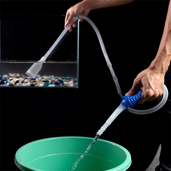 2 stk. Akvariefisk Tanke Cleaner Hånd Siphon Pumpe til Fisk Tank Akvarium S