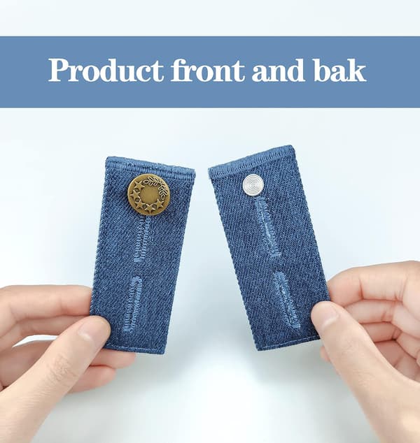 4PC Unisex Jeans Bukser Livvidde Ekspander Livvidde Extender Knapp Elastisk