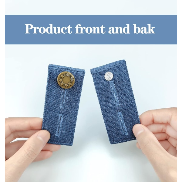 4PC Unisex Jeans Byxor Midje Expander Midjebandsförlängare Knapp Elastisk