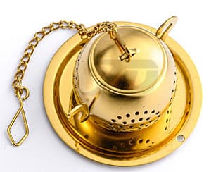 Teinfuser Te-kanna - Infuser i rostfritt stål (guld)