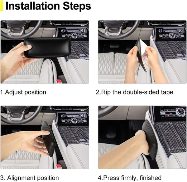 2-pack Universal Car Center Console Knäkudde Mjuk Pad, Dörrarmstöd Pro