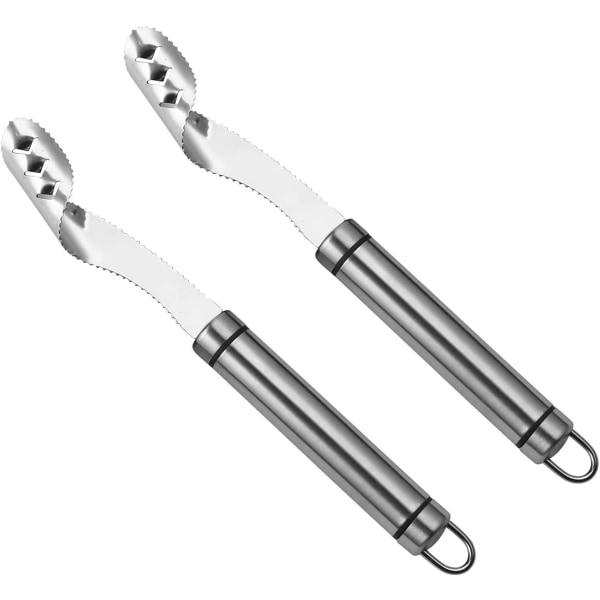 2 stk. rustfrit stål peberkernefjerner, grøn peberfrøfjerner, køkkenredskaber