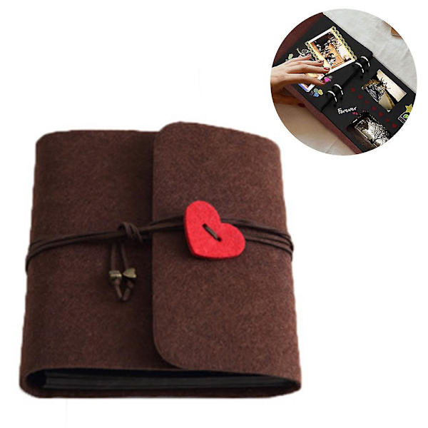 Filt DIY fotoalbum, filtdeksel fotoalbum minnesbok håndlaget DIY