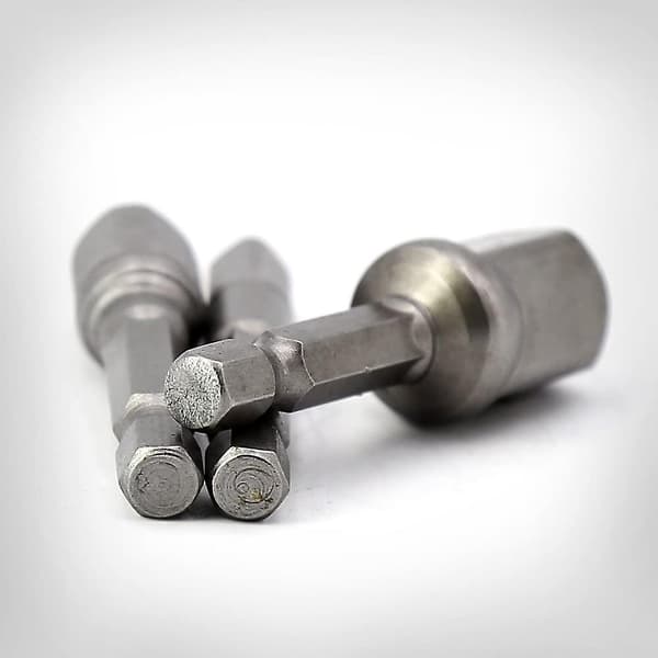 3-delt adapter for sekskantmutter, skrutrekkeradapter, stikkontakt, mutterkontakt